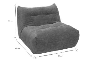 Fauteuil lounge en tissu effet velours texturé terre brûlée BUMPY