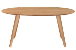 Table à manger design scandinave ovale bois clair L160 cm MARIK
