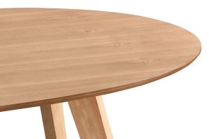 Table à manger design scandinave ovale bois clair L160 cm MARIK