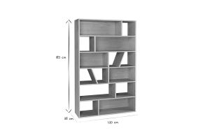 Bibliothèque design en bois clair L120 cm AZTEQUE