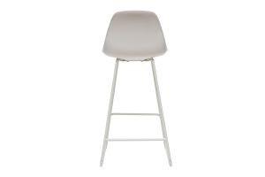Tabourets de bar design blancs pieds métal 66 cm (lot de 2) FRANZ