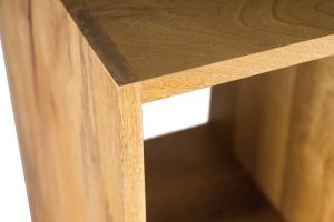 Étagère murale industrielle en bois manguier massif L28 cm YPSTER