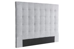 Tête de lit capitonnée en tissu gris L160 cm HALCIONA