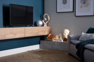 Élément mural TV horizontal en bois clair  L137.5 cm ETERNEL