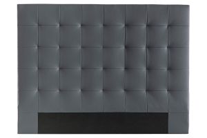 Testiera del letto imbottita grigio scuro 160 cm HALCIONA