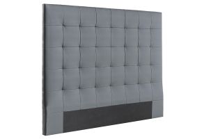 Testiera del letto imbottita grigio scuro 160 cm HALCIONA