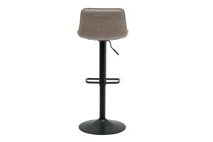 Tabourets de bar réglables pivotants 360° en tissu taupe et métal noir (lot de 2) BOOST