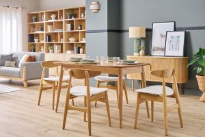 Chaises scandinaves en bois clair et blanc (lot de 2) WALFORD