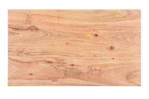 Table d'appoint design rectangulaire en bois massif et métal noir L45 cm BREAK