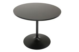 Table à manger design ronde noire D90 cm CALISTA