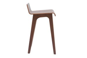 Chaise de bar scandinave bois foncé H65 cm BALTIK