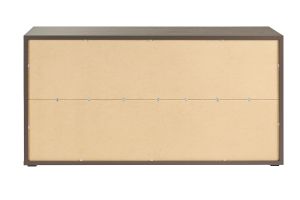 Bibliothèque basse finition bois foncé noyer L140 cm EPURE