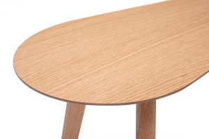 Tables basses gigognes scandinaves bois clair chêne et blanc (lot de 2) ARTIK