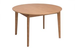 Table à manger ronde extensible en bois clair chêne L120-150 cm ANSEL