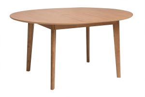 Table à manger ronde extensible en bois clair chêne L120-150 cm ANSEL