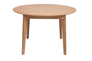 Table à manger ronde extensible en bois clair chêne L120-150 cm ANSEL