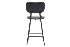 Tabourets de bar vintage noir avec pieds métal 65cm (lot de 2) LAB