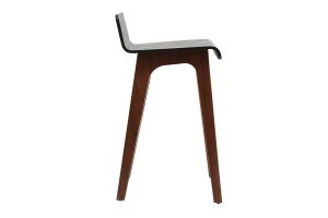 Chaise de bar scandinave noir et bois foncé H65 cm BALTIK