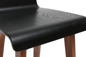 Chaise de bar scandinave noir et bois foncé H65 cm BALTIK