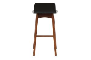 Chaise de bar scandinave noir et bois foncé H65 cm BALTIK