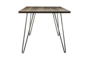 Table à manger industrielle bois manguier massif et métal L160 cm ATELIER