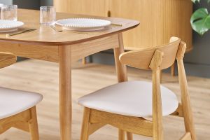 Chaises scandinaves en bois clair et blanc (lot de 2) WALFORD