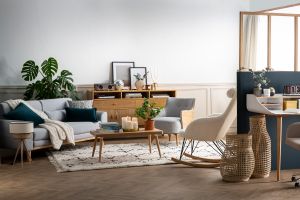 Table basse rectangulaire scandinave bois clair L95 cm TOTEM