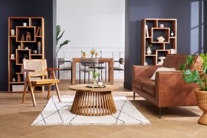 Bibliothèque ouverte design en bois massif L80 cm CHAPMAN