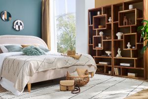 Bibliothèque ouverte design en bois massif L80 cm CHAPMAN