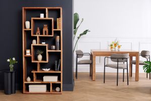Bibliothèque ouverte design en bois massif L80 cm CHAPMAN