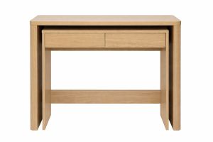 Console bureau d'appoint avec tiroirs finition bois clair chêne L110 cm ENOLA