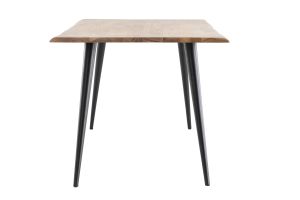 Table à manger rectangulaire industrielle en bois massif et métal noir L175 cm EDGE