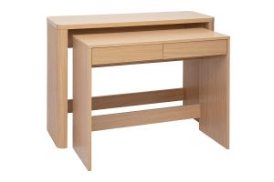 Console bureau d'appoint avec tiroirs finition bois clair chêne L110 cm ENOLA