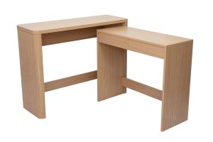 Console bureau d'appoint avec tiroirs finition bois clair chêne L110 cm ENOLA