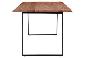 Table à manger rectangulaire en bois massif et métal noir L175 cm KORA