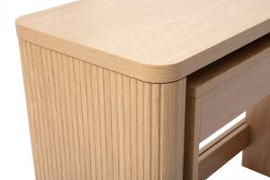 Console bureau d'appoint avec tiroirs finition bois clair chêne L110 cm ENOLA