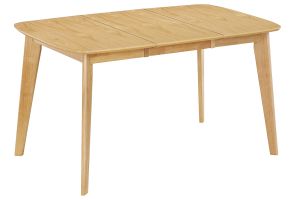 Table à manger extensible scandinave carrée placage chêne L90-130 cm LEENA