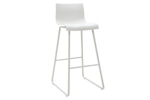 Tabourets de bar design blanc 76 cm (lot de 2) ONA