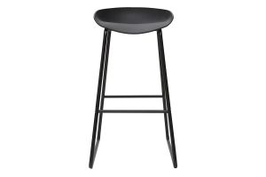 Tabourets de bar design noirs H75 cm (lot de 2) PEBBLE