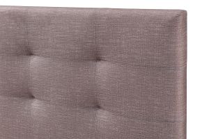 Lit 2 places 160x200 cm en tissu camel capitonné MARQUISE
