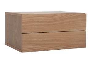 Caisson de rangement 2 tiroirs bois clair frêne MAX