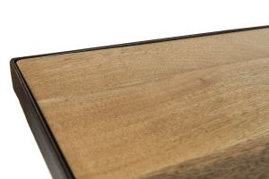 Table à manger industrielle bois manguier massif et métal L160 cm ATELIER