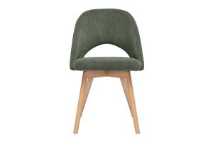 Chaises scandinaves en tissu velours côtelé vert kaki et bois clair (lot de 2) COSETTE