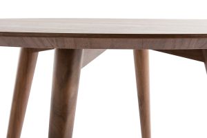 Table à manger design ronde noyer D120 cm LIVIA