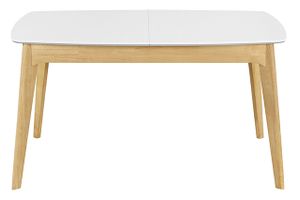Tavolo estensibile scandinavo bianco e legno L140-180 MEENA
