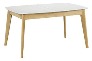 Tavolo estensibile scandinavo bianco e legno L140-180 MEENA