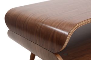 Table basse rectangulaire vintage bois foncé noyer L118 cm TAKLA