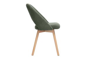 Chaises scandinaves en tissu velours côtelé vert kaki et bois clair (lot de 2) COSETTE