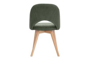 Chaises scandinaves en tissu velours côtelé vert kaki et bois clair (lot de 2) COSETTE