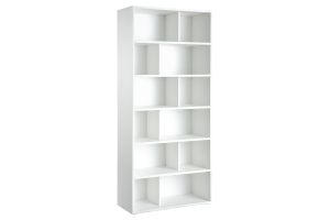 Bibliothèque design bois blanc L92 cm EPURE